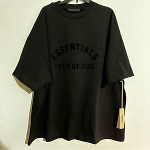 Fear of God Essentials Black Jersey Crewneck. Large Oversized Fit. 100% Cotton